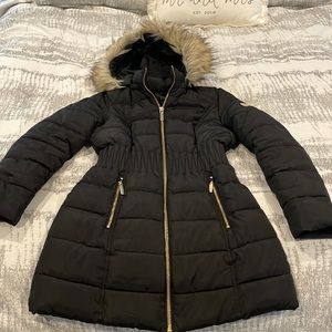 Laundry Black Puffer Coat